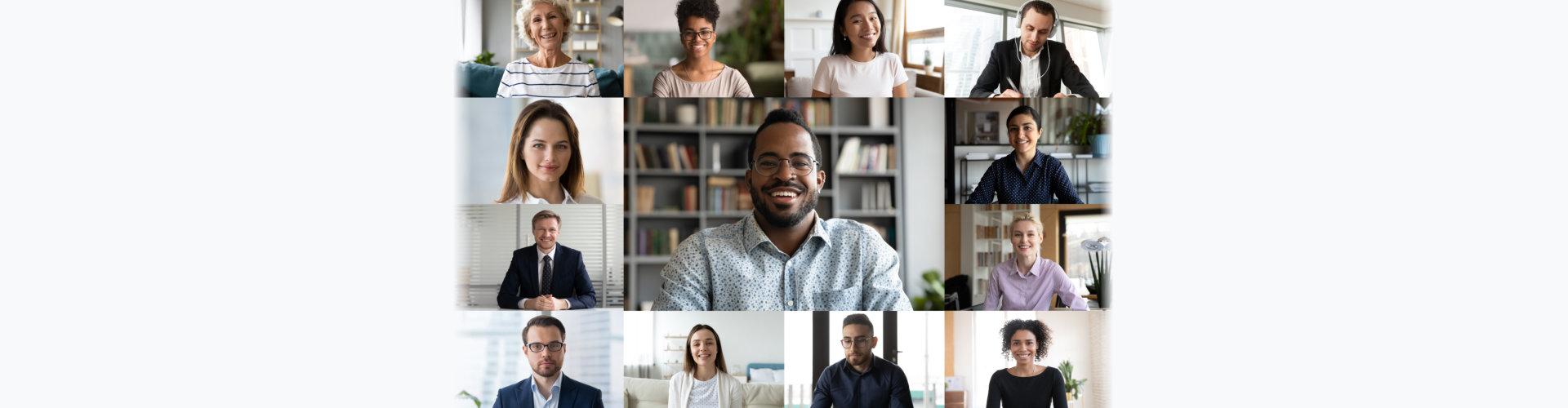 diverse people having a virtual conversation
