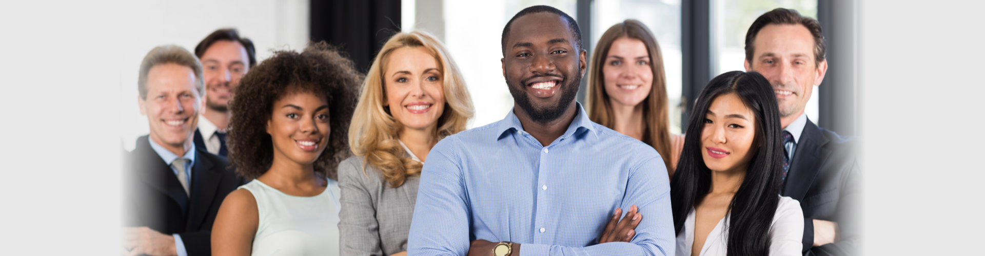 a multi racial group of people